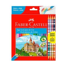 Lápis de Cor Ecolapis Regular 20 Cores+4 Lápis Bicolores