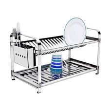 Escorredor 20 Pratos Inox C/porta Talhe.8504m