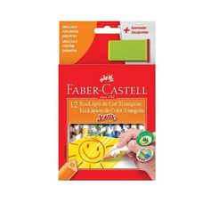 Lápis de Cor Triangular Jumbo 12 Cores - Faber-Castell