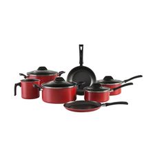 Jogo de Panelas Brinox Antiaderente 7 Peças Garlic Vermelho