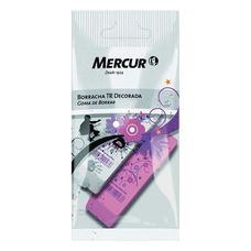 Borracha Mercur Decorada TR Rosa/Branca 2 Unidades