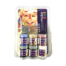 KIT PINTURA FACIAL LIQ.6 CORES/PINCEL/GLITTER