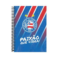 Caderno Espiral Universitário Capa Dura 10x1 E.C.Bahia 160 Folhas - Baag - Capas Sortidas