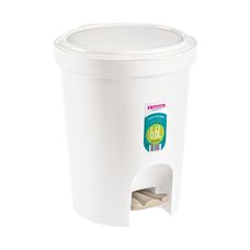 Lixeira Redonda com Pedal 6,6L Branca - Sanremo - Branco