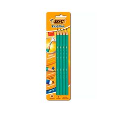 Lápis Preto Sextavado Evolution N° 2 HB Sem Borracha Com 4 Undades - Bic