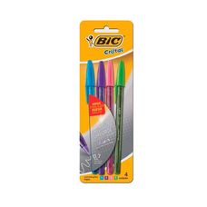 Caneta Esferográfica Cristal 0.7mm Ultra Fine Fashion Com 4 Cores - Bic