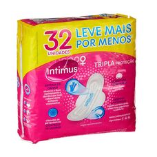 Absorvente Intimus Gel Tripla Proteção Suave Com Abas 32 Unidades