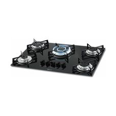 Fogão Cooktop Fischer 5 Bocas Tripla Chama Gás Mesa Vidro