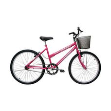 Bicicleta Aro 24 Cairu Bella Feminina com Cesta – Rosa