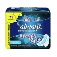 Absorvente Always Noites Seca Com Abas 32 Unidades