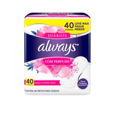 Protetor Diário Always com Perfume com 40 Unidades