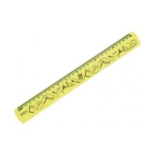 REGUA 30CM NEON AMARELA 10270049