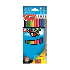Lápis de Cor Color Peps 12 Cores+1 Apontador+1 Lápis