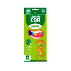 Lápis de Cor Eco Sextavado 12 cores - Leo&Leo