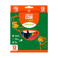Lápis de Cor Mini 12 Cores - Leo&Leo
