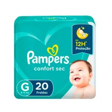 Fralda Pampers Confort Sec G 20 unidades