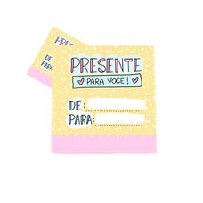 ETIQUETA PRESENTE DE/PARA C/250
