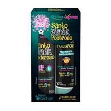 Kit Shampoo Cond.meus Cachos Santo Black 300ml