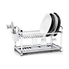 Escorredor 20 Pratos Inox C/porta Talhe.bco 20.20