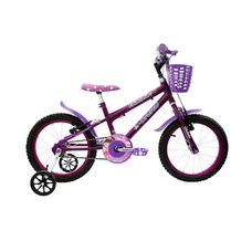Bicicleta Aro 16 Mtb Fem Fadinha Lilás