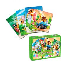 Conjunto 4 Quebra-Cabeças Floresta Animada Toia - Verde