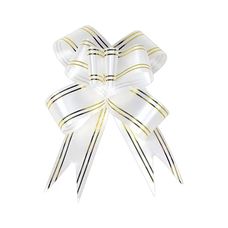 LACO FACIL 2,3X42CM BRANCO C/10 FIO DOURADO