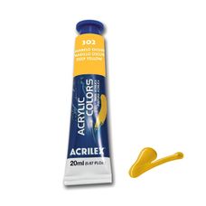 Tinta Acrílica Acrylic Colors Acrilex 20ml – Amarelo Escuro 302