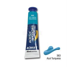 TINTA ACR.P/TELA 20ML 363 AZUL TURQUESA 13123