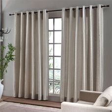 CORTINA PARA SALA FIO TINTO 3,00X2,50M COM PASSANTE CHOCOLATE - SULTAN