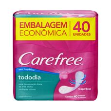 Absorvente Carefree Original Protetor Diário Todo Dia sem Perfume 40 Unidades