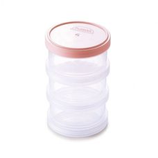 Conjunto com 3 Potes Organizadores Rosca 220ml - Plasútil