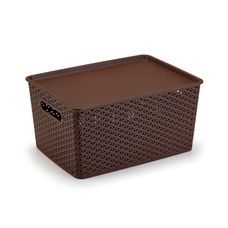 Cesto Organizador Rattan Gde 15l Cafe