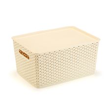 Cesto Organizador Rattan Gde 15l Creme