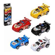 Kit Carro Policia Mini com 5 Peças - Art Brink