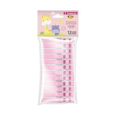 Pregador de Roupas Sanremo Plástico Infantil Rosa