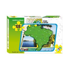 Quebra Cabeça Brasil Estados e Capitais 282 - Nig