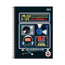 Caderno Espiral C/D Universitário 12 Matérias Pepper Masculino 192F - Tilibra - Capas Sortidas