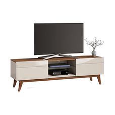 Rack Classic 2 Gavetas 1.8 Off White/Freijó - Imcal