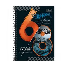 Caderno Espiral C/D 1/4 80F Hot Wheels - Tilibra - Capas Sortidas