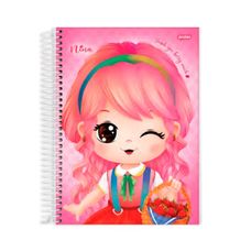 CADERNO UNIV C/D 10X1 NINA 200F JANDAIA - CAPAS SORTIDAS