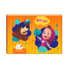 Caderno Brochura Caligrafia Capa Dura 1/4 Masha e o Urso 40F - Jandaia