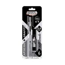 Lapiseira 2.0mm Com Grafite Prata
