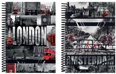CADERNO UNIV C/D 15X1 CITY 300F BAHIA - CAPAS SORTIDAS