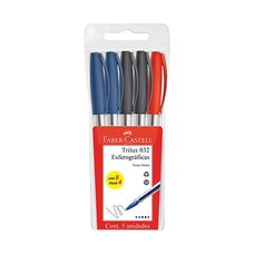 Caneta Esferografica Trilux Medium 5 Cores