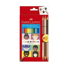Lápis de Cor Ecolapis Caras & Cores 12 Cores+3 Lápis