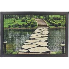 TAPETE ESTAMPADO 60X40CM FENICE TRILHA MARROM VYK633 - BELLA CASA