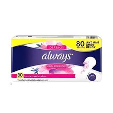 Protetor Diário Always Com Perfume Com 80 Unidades
