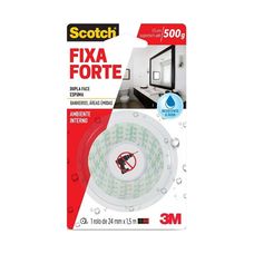 FITA ADESIVA DUPLA FACE FIXA FORTE BANHEIRO 24MMX15M