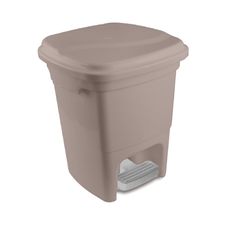 Lixeira com Pedal 15 Litros Marrom Fendi Plasvale