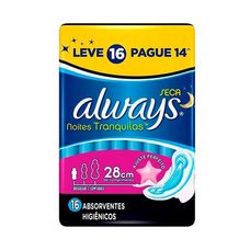 Absorvente Always Noturno Suave Com Abas - 16 Unidades